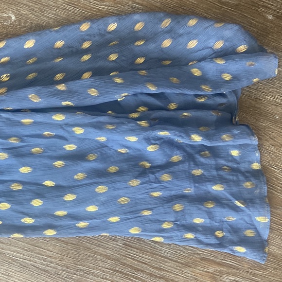 SHEIN | Gold and Blue Midi Skirt - Picture 5 of 5